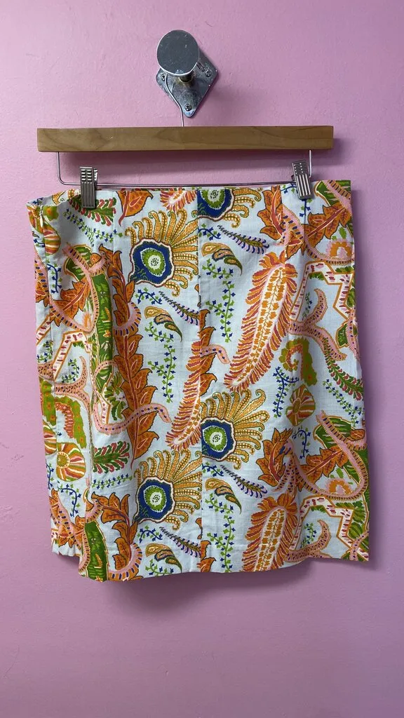 Cotton Stretch Printed Skirt