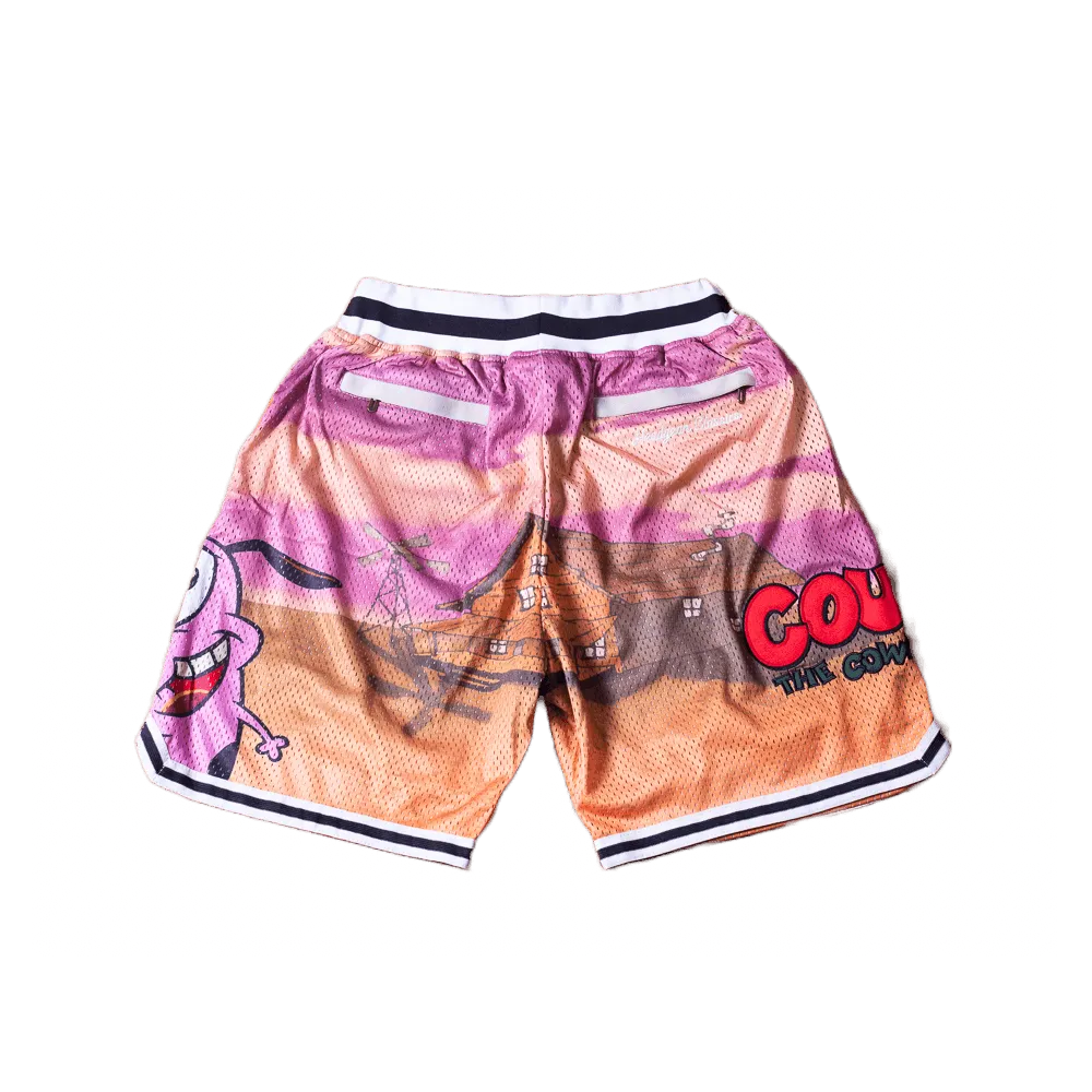 COURAGE THE COWARDLY DOG BASKETBALL SHORTS TAN