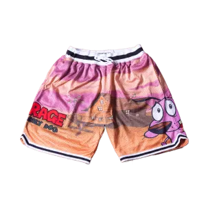 COURAGE THE COWARDLY DOG BASKETBALL SHORTS TAN