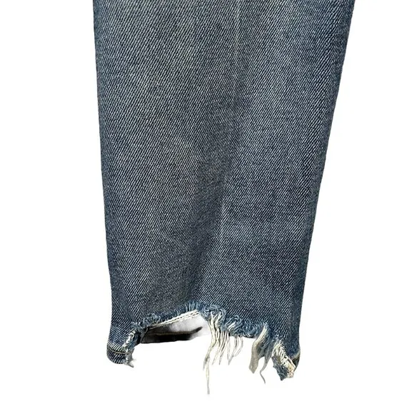 CQY DENIM High Rise Straight Leg Jeans - EUC‎ - 25 - distressed - light wash