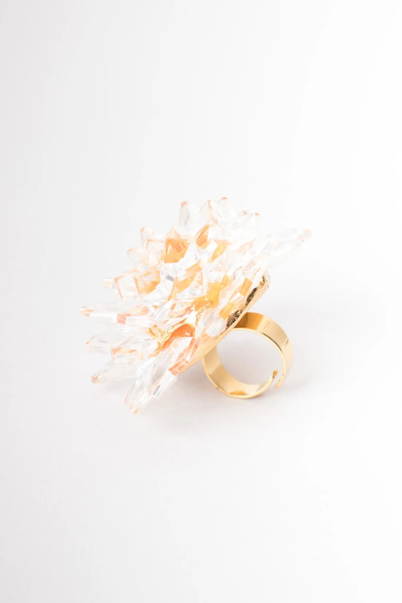Crystal Stalactite Cocktail Ring