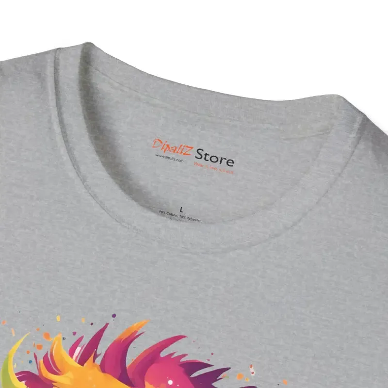 Cute Colorful Monster Softstyle t Shirt for Comfy Fun