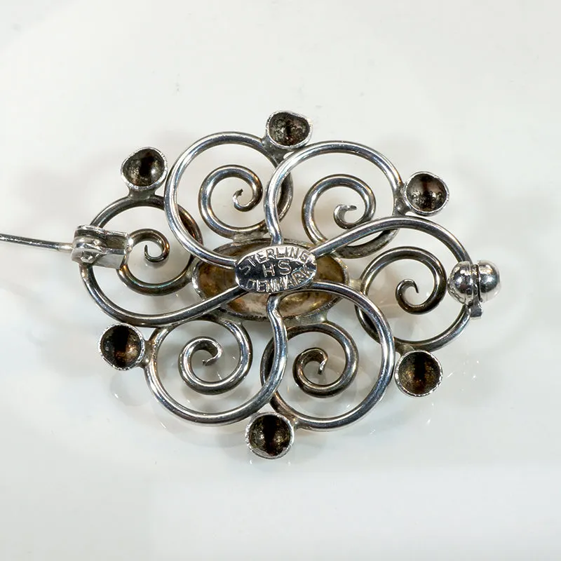 Danish Modern Sterling Brooch from Hermann Siersbøl