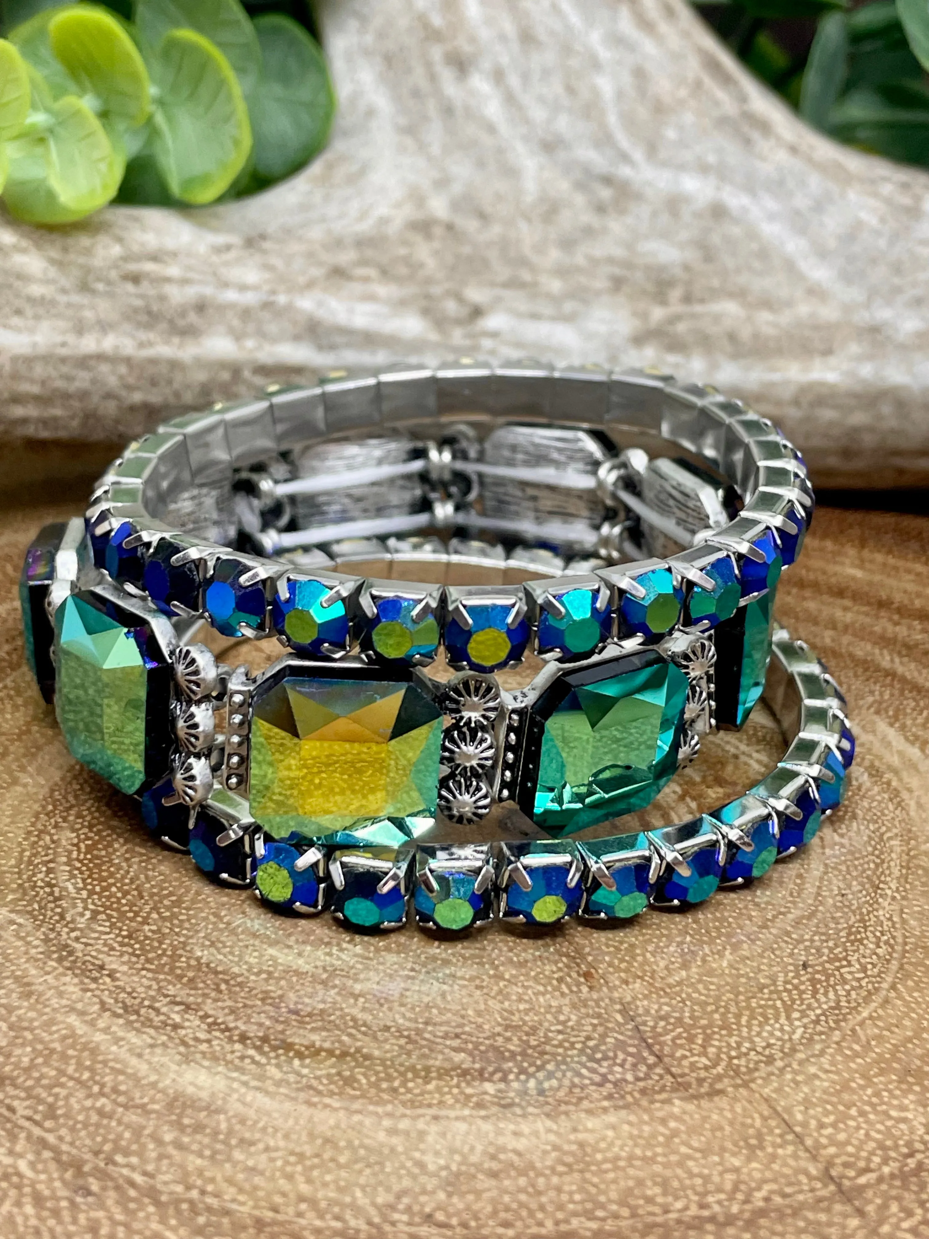 Darrington Set of 3 Rhinestone Stretch Bracelets