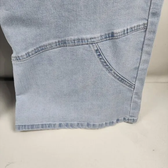 Democracy Jeans Womens 16 Ab Solution Light Wide Leg High Rise Denim (34x31)