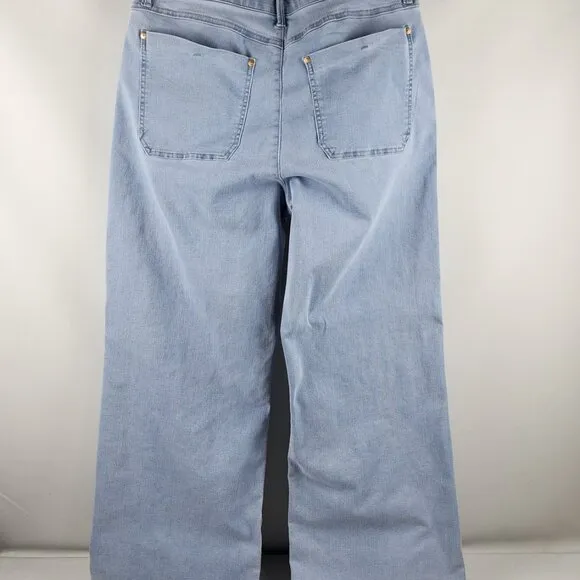 Democracy Jeans Womens 16 Ab Solution Light Wide Leg High Rise Denim (34x31)
