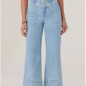 Democracy Jeans Womens 16 Ab Solution Light Wide Leg High Rise Denim (34x31)