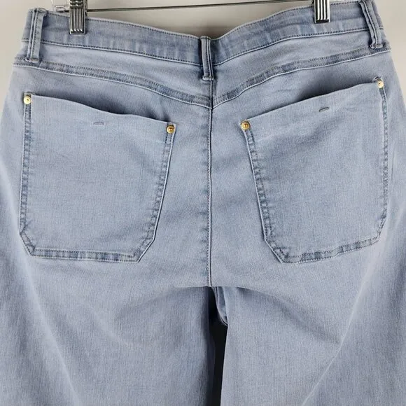 Democracy Jeans Womens 16 Ab Solution Light Wide Leg High Rise Denim (34x31)