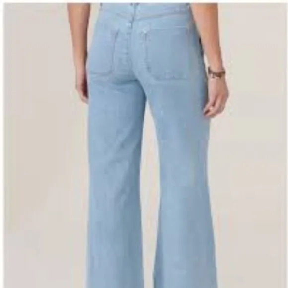 Democracy Jeans Womens 16 Ab Solution Light Wide Leg High Rise Denim (34x31)