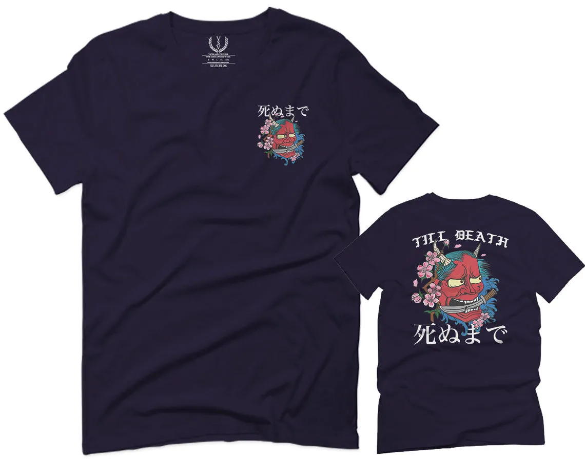 Demon Graphic Traditional Japanese Till Death For men T Shirt