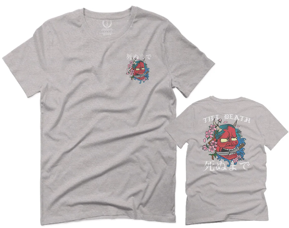 Demon Graphic Traditional Japanese Till Death For men T Shirt