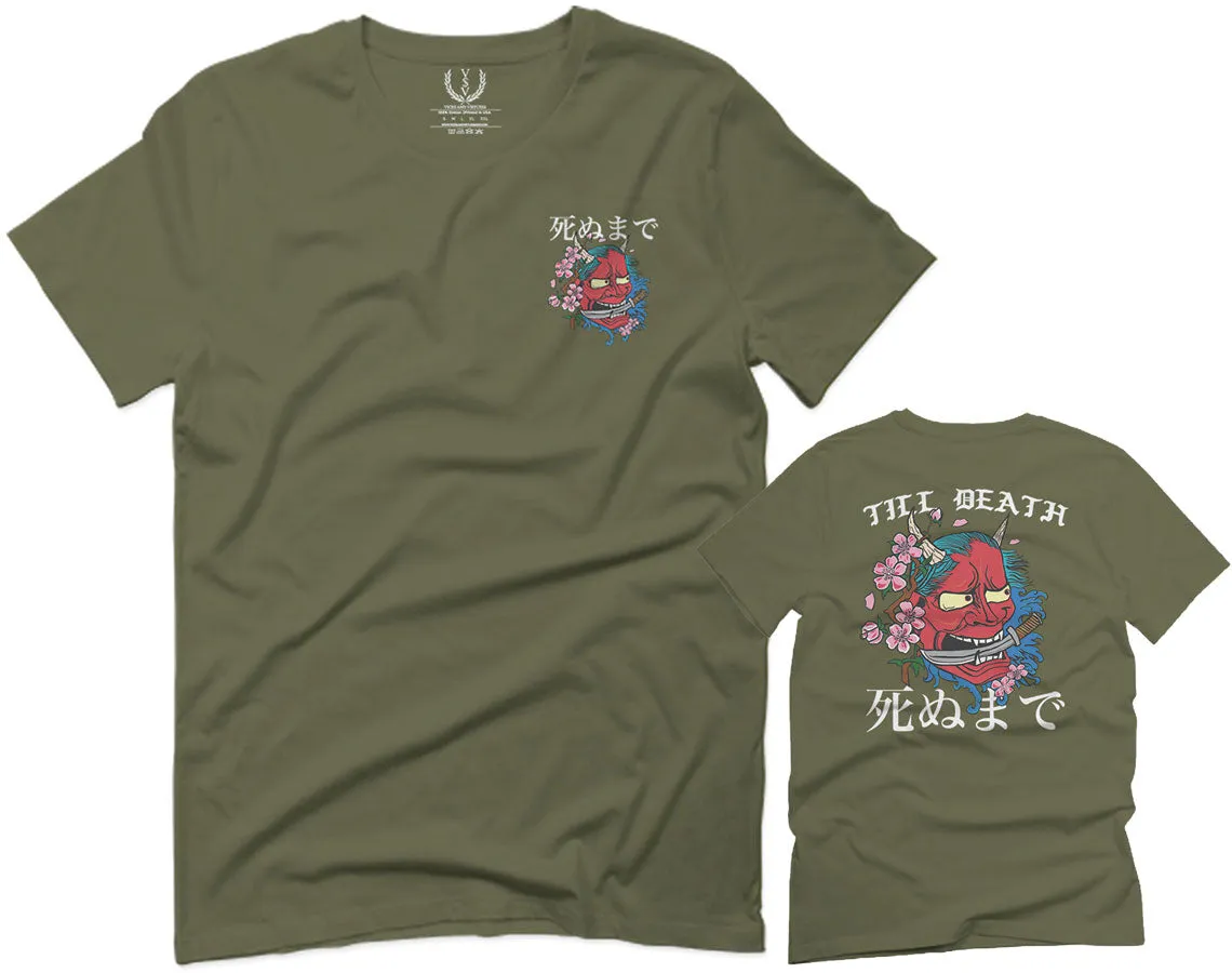 Demon Graphic Traditional Japanese Till Death For men T Shirt