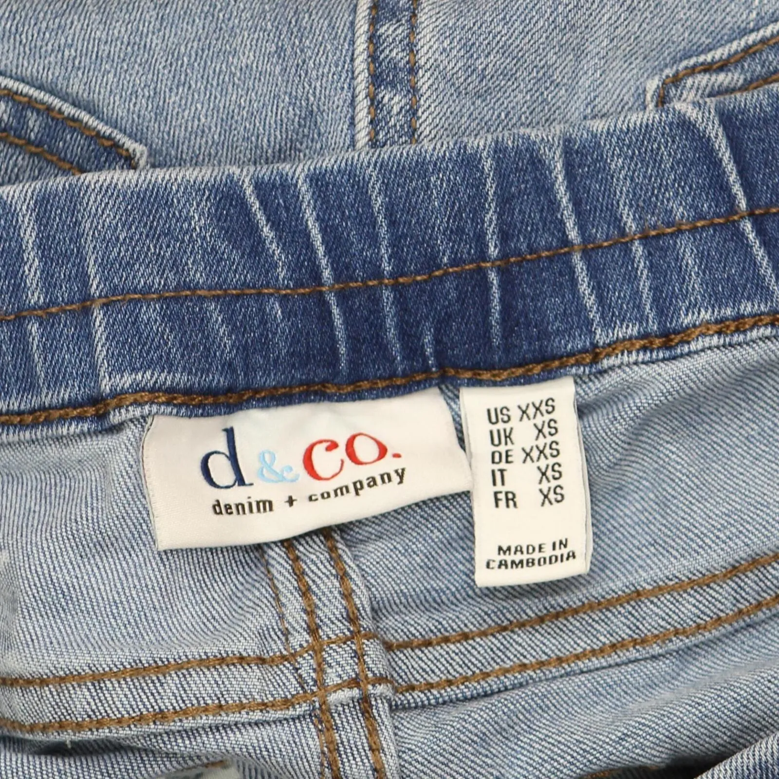 Denim   Co. Womens Modern Denim Lightly Bodied Pull On Jeans Light Blue 2XS