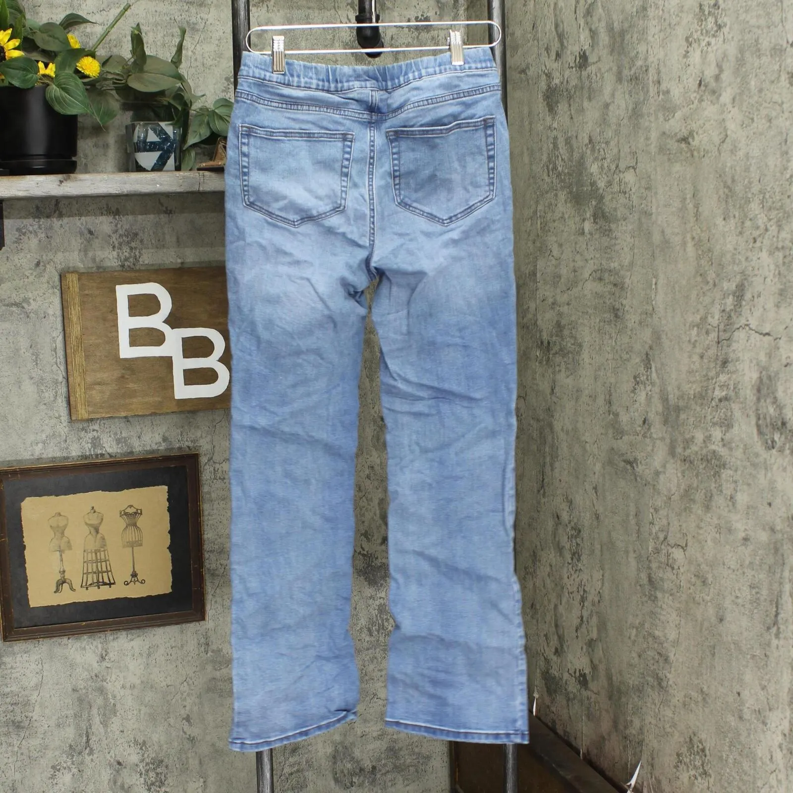 Denim   Co. Womens Modern Denim Lightly Bodied Pull On Jeans Light Blue 2XS