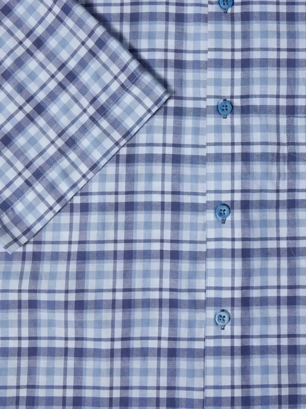 DG's Drifter Ivano Short Sleeve Check Shirt Light Blue