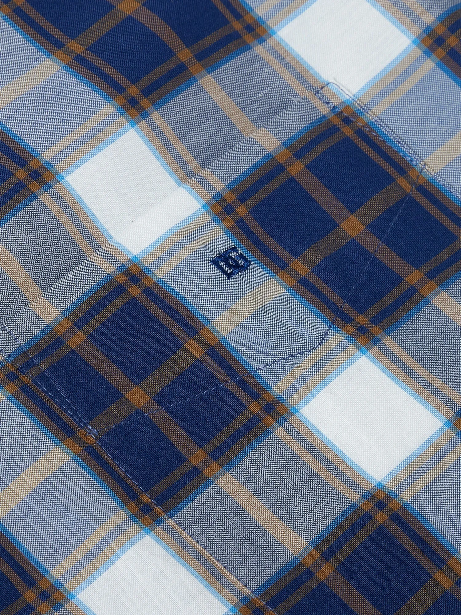 DG's Drifter Men's Short Sleeve Check Shirt Ivano 14455SS-28 Navy