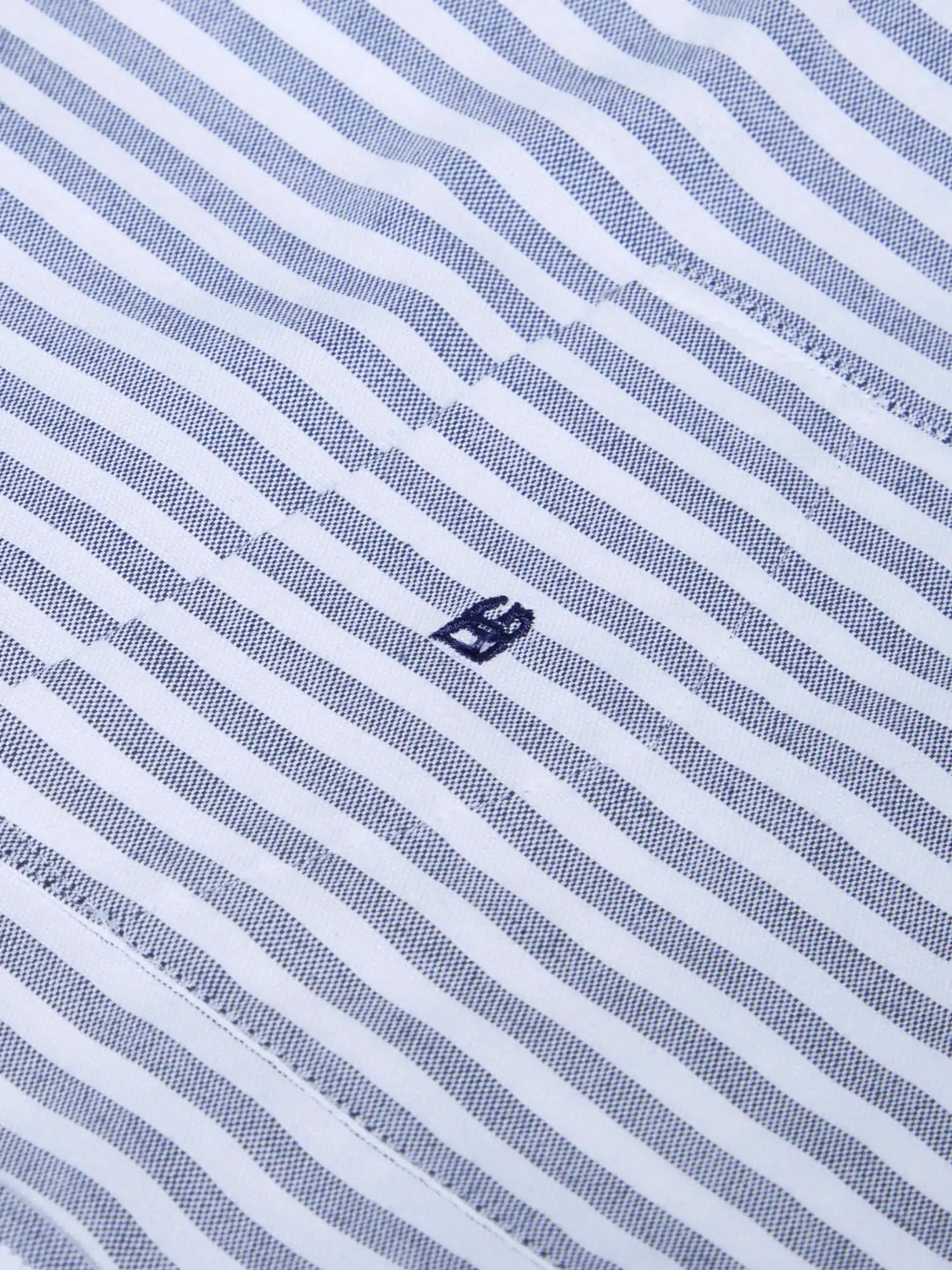 DG's Drifter Short Sleeve Shirt Oxford Navy Stripe