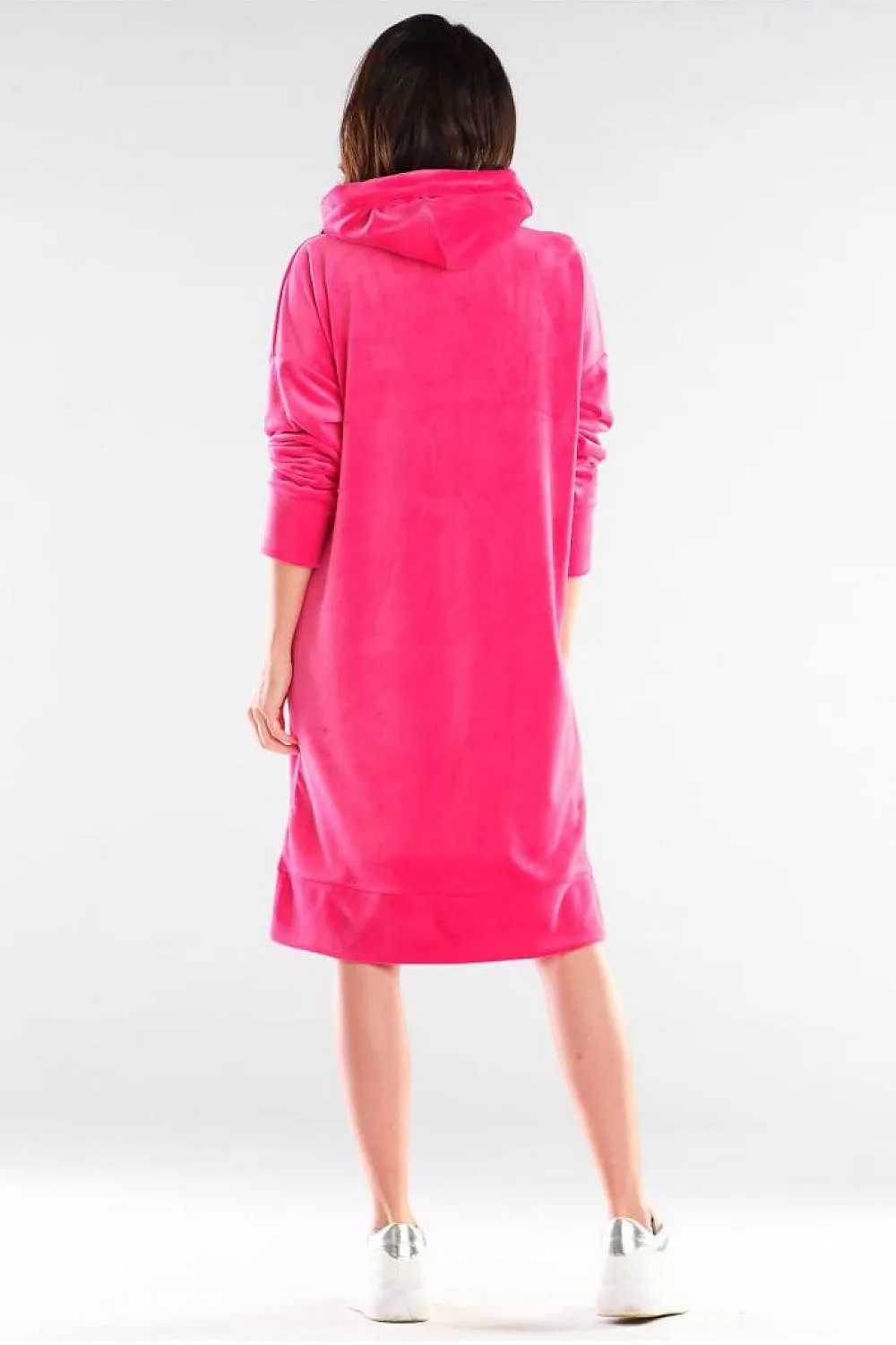 Draped Velour Relaxed Dress