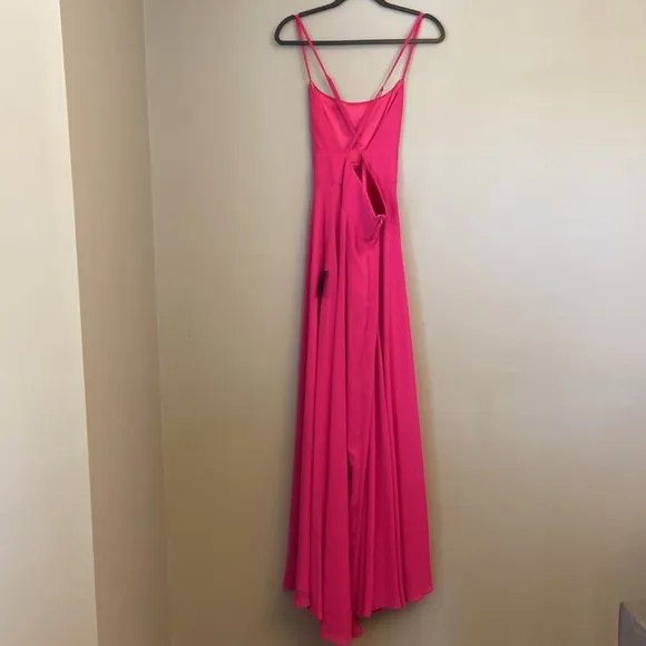 Dreamy Romance Hot Pink Backless Maxi Dress women’s size XL
