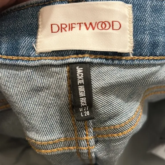 Driftwood, Jackie Embroidered high rise jeans Size 27