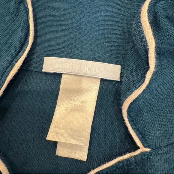 Eberjay Gisele Tencel Modal Relaxed Short PJ Set Large Teal Blue Comfy Pajamas