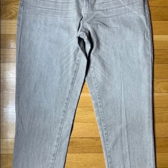 Eileen Fisher light gray organic cotton jeans sz 12, 34460 S16BD
