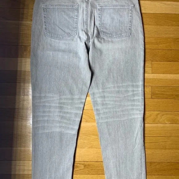 Eileen Fisher light gray organic cotton jeans sz 12, 34460 S16BD