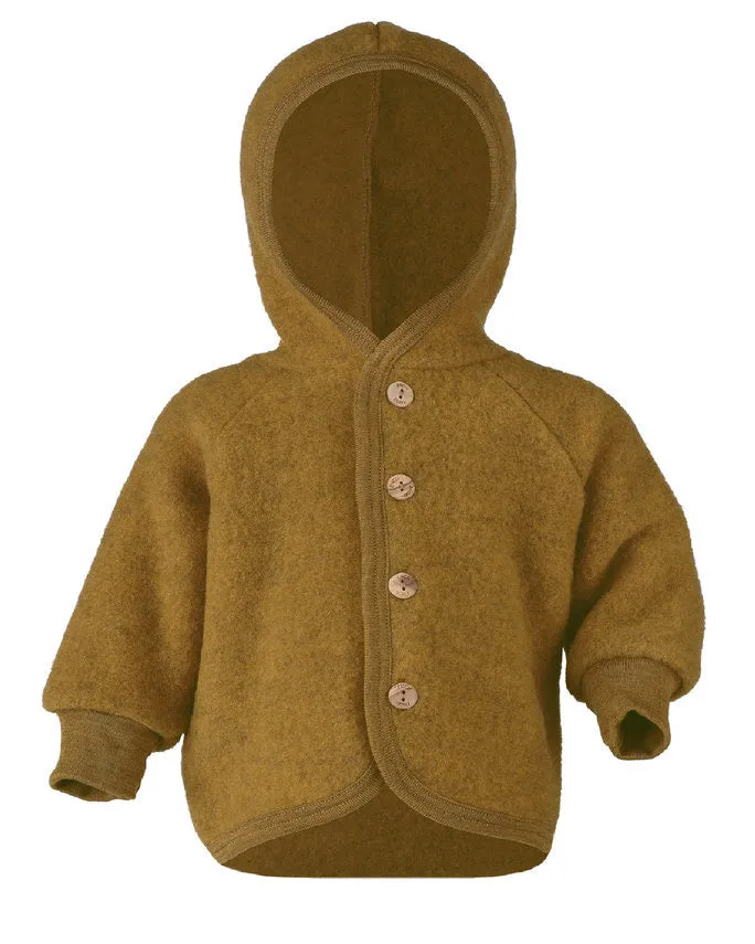 Engel wool fleece coat- Saffron