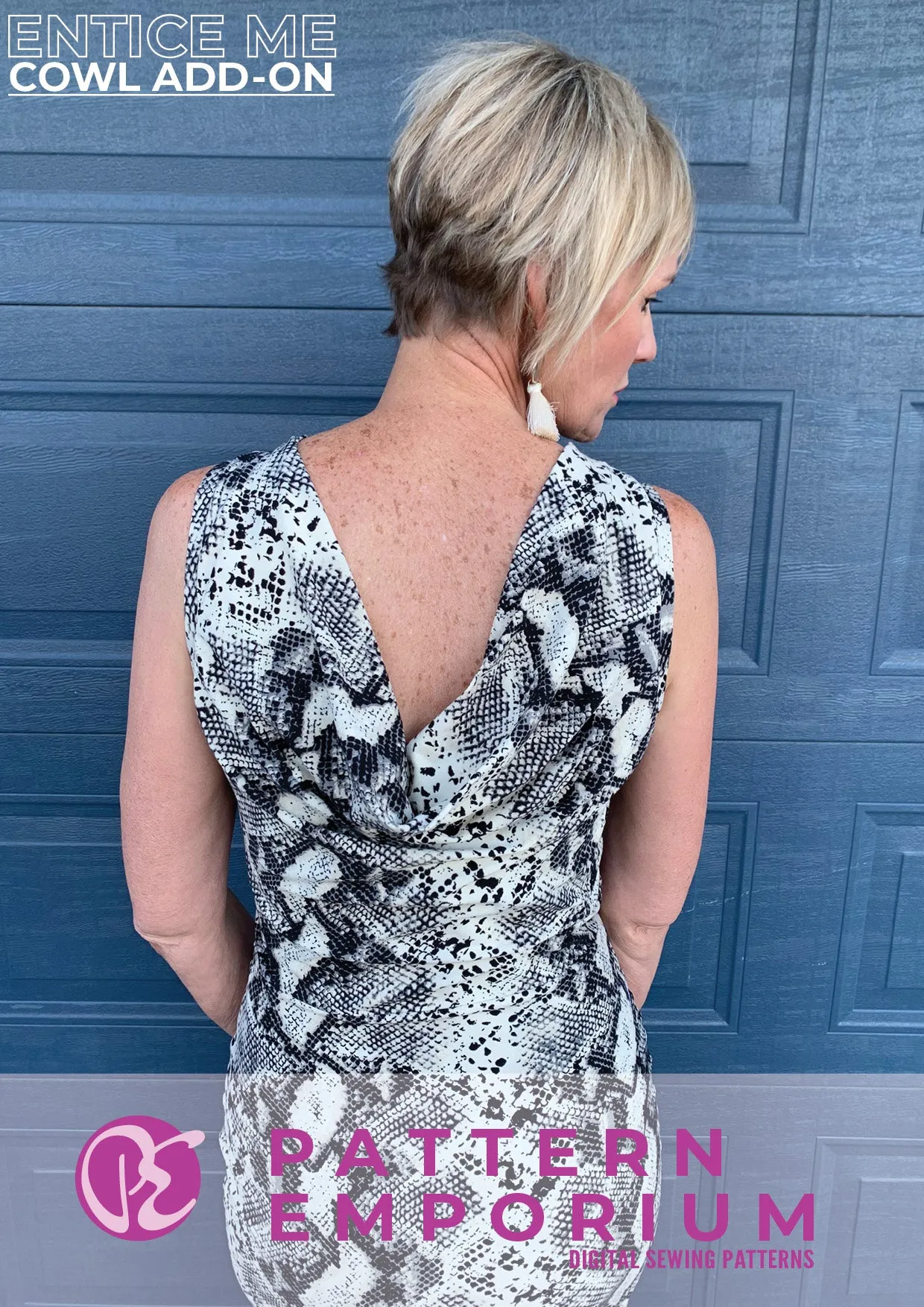 Entice Me Dress | Cowl Back Add-on Sewing Pattern