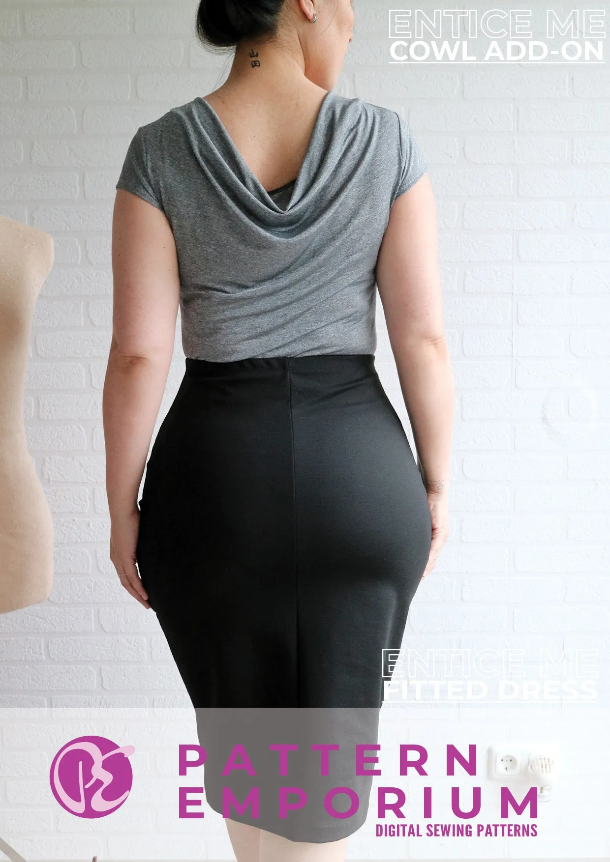 Entice Me Dress | Cowl Back Add-on Sewing Pattern