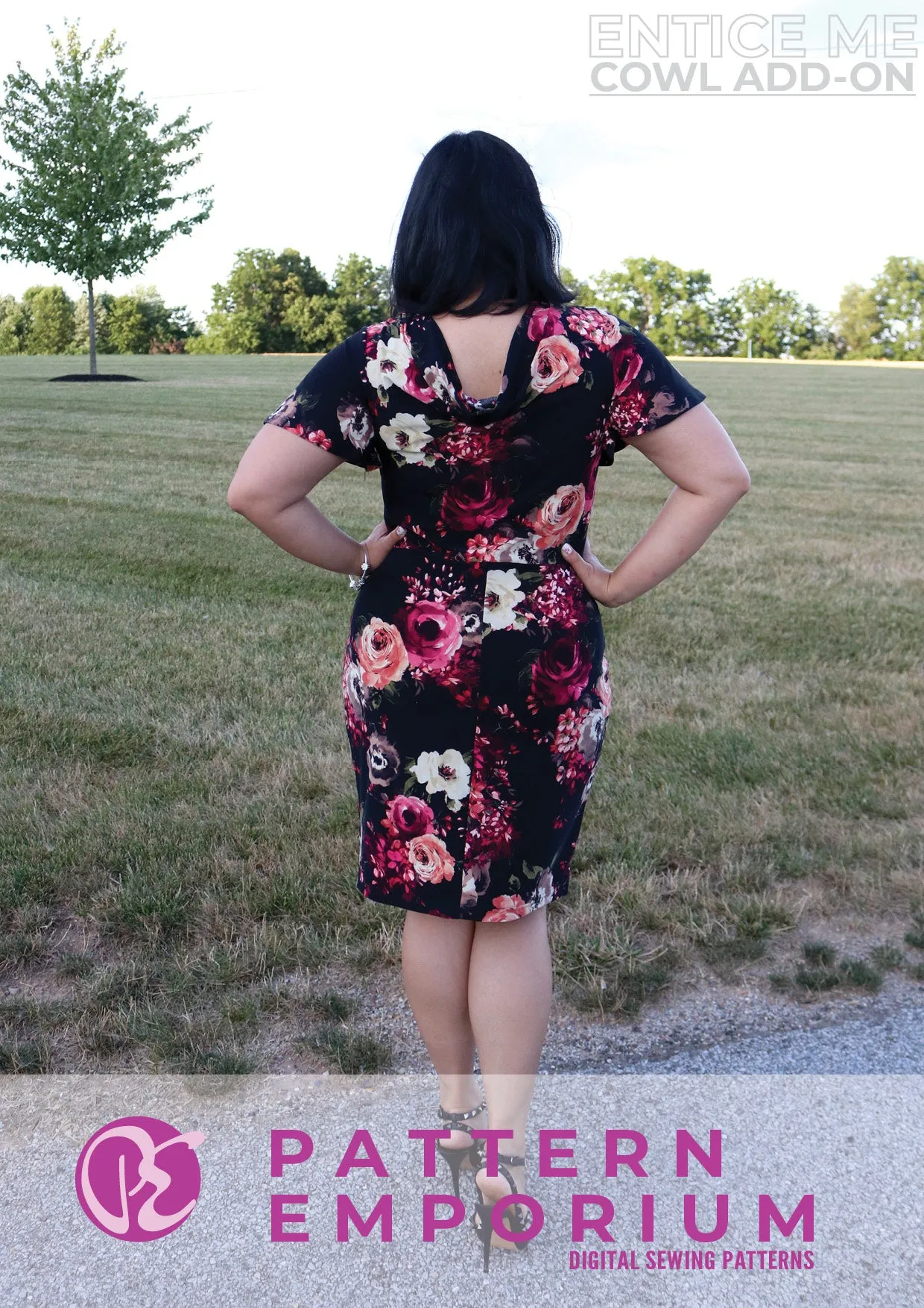Entice Me Dress | Cowl Back Add-on Sewing Pattern