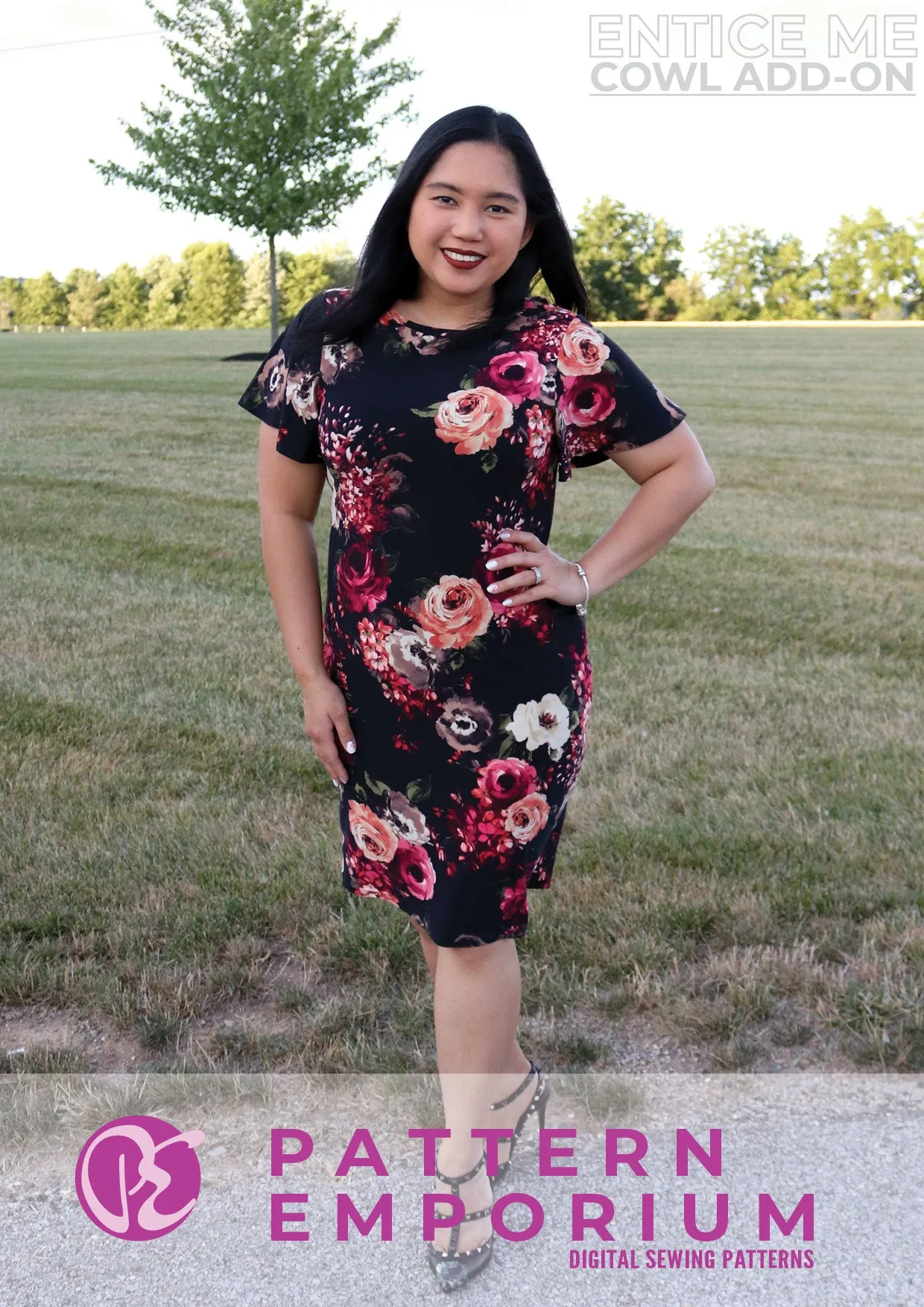 Entice Me Dress | Cowl Back Add-on Sewing Pattern