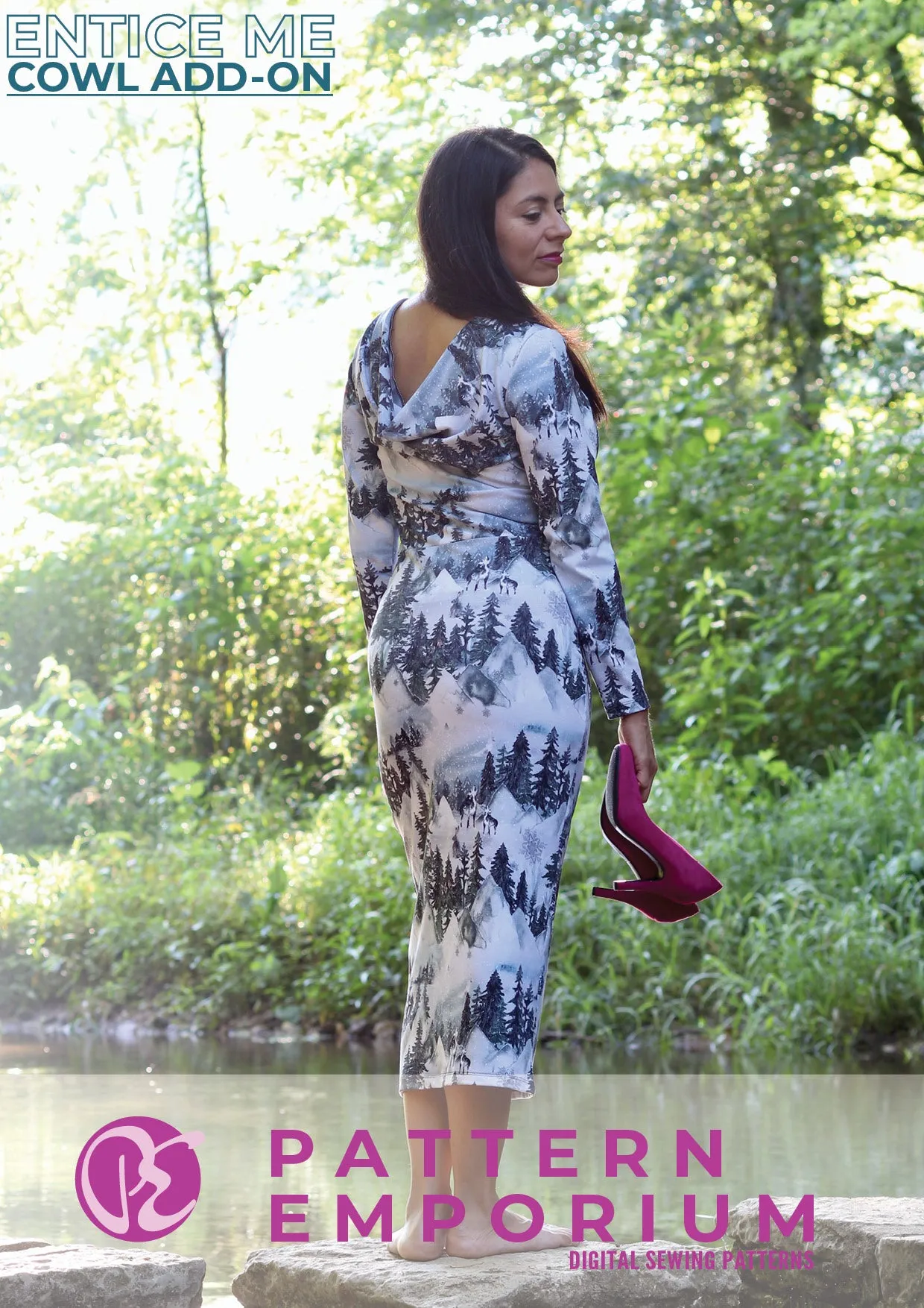 Entice Me Dress | Cowl Back Add-on Sewing Pattern