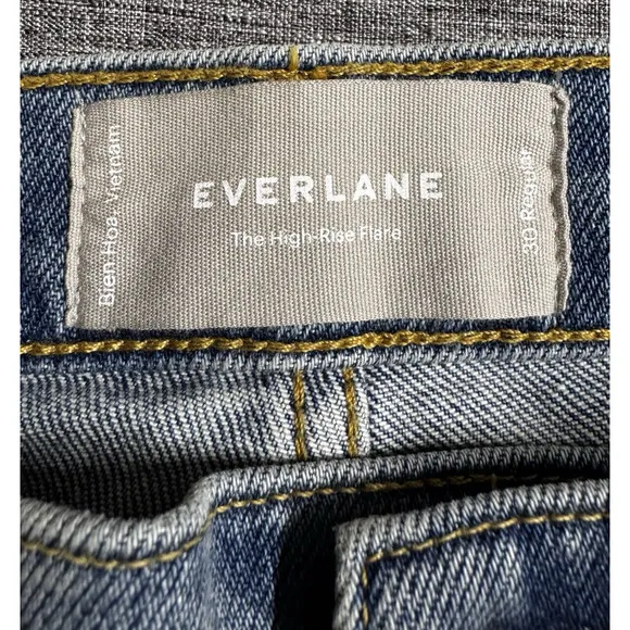 Everlane Jeans The High Rise Flare Blue Light Women's Size 30