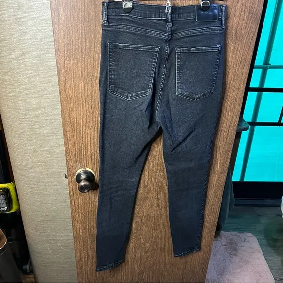 Everlane Jeans Womens Waist Black Denim High Rise Ankle Skinny size 30T