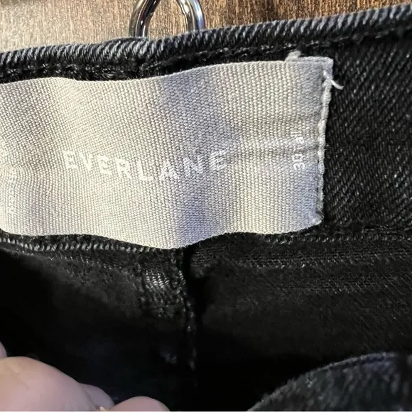 Everlane Jeans Womens Waist Black Denim High Rise Ankle Skinny size 30T