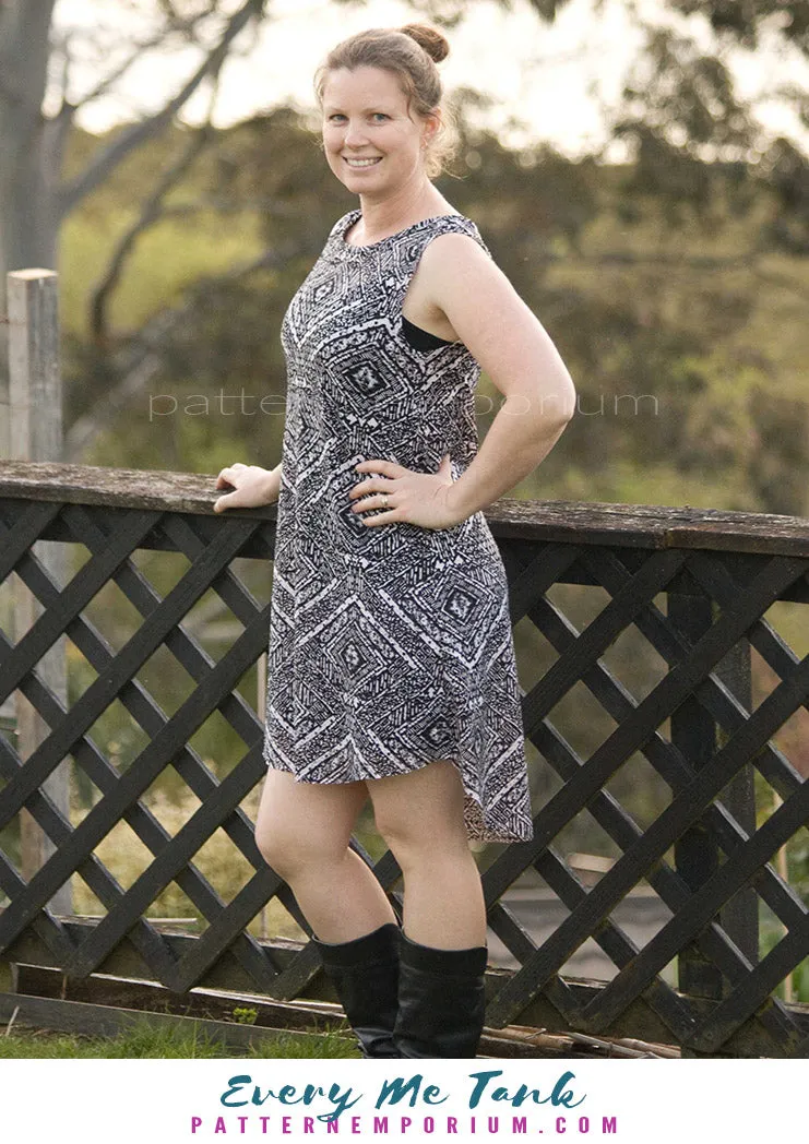 Every Me Tank | Sleeveless Top & Dress Sewing Pattern