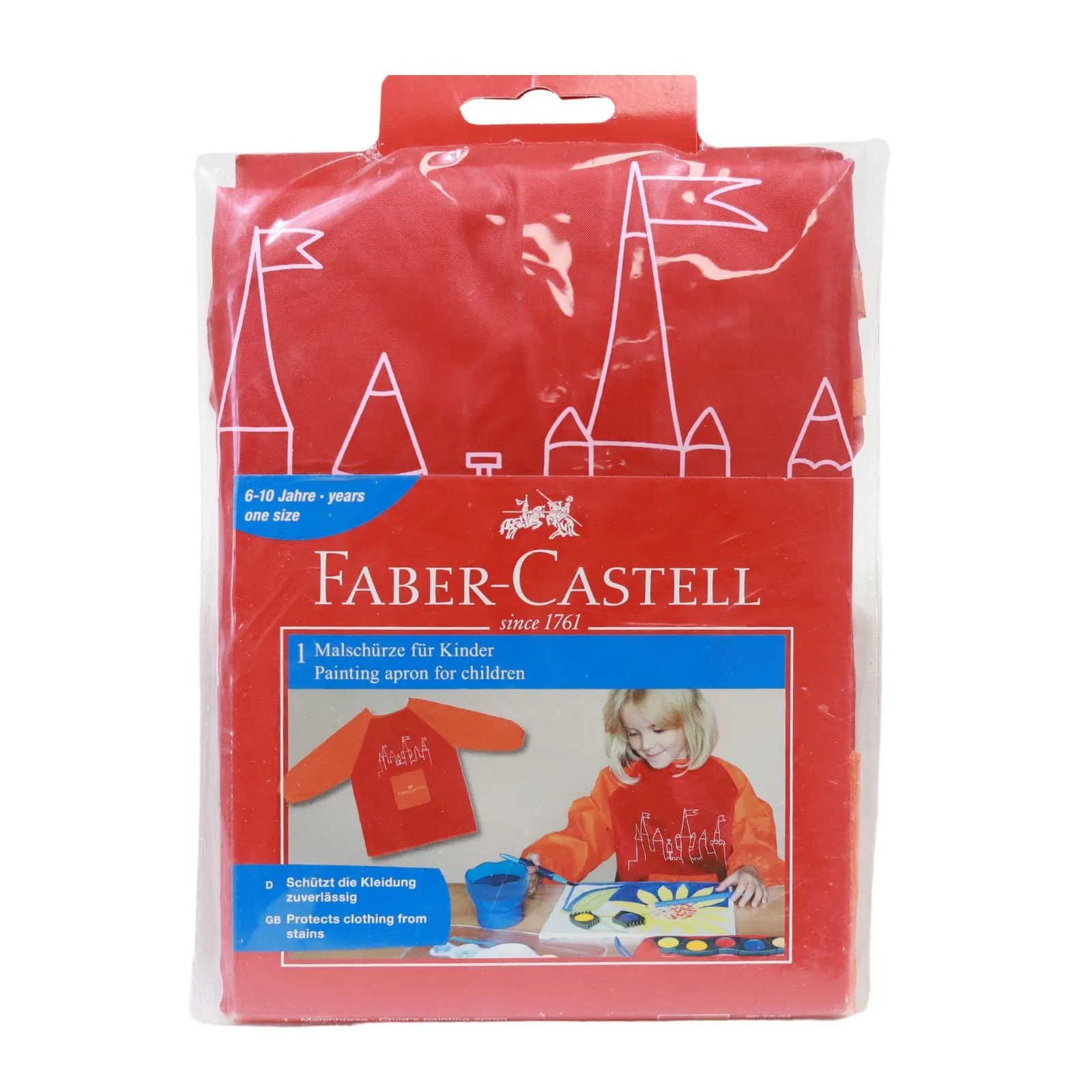 Faber-Castell - Red/Orange Painting Apron For Young Artist