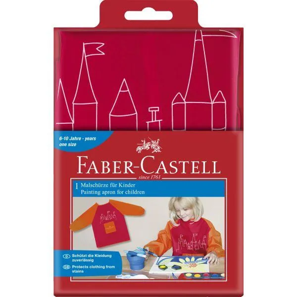 Faber-Castell - Red/Orange Painting Apron For Young Artist