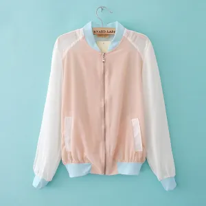 fashion candy color patchwork color block short design shirt baby jacket baseball uniform