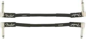Fender Professional Series Instrument Cable 2-Pack, Angle/Angle, 6", Black