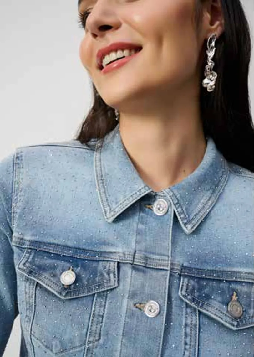 Fitted Denim Sparkle Jacket