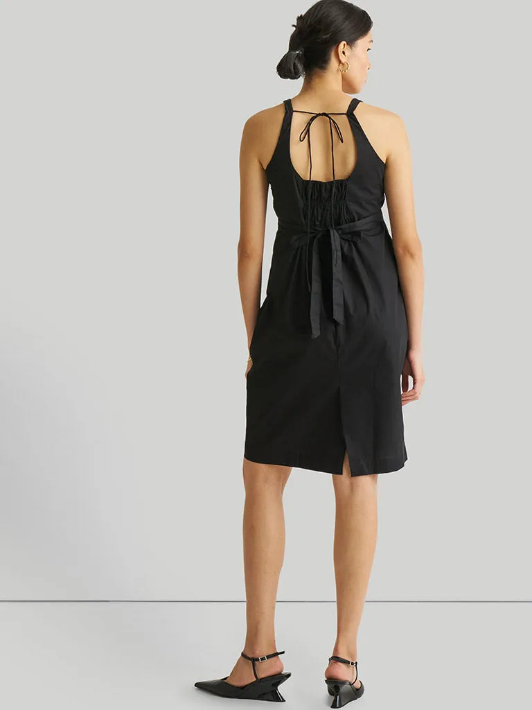 Fitted Knee Length Black Dress