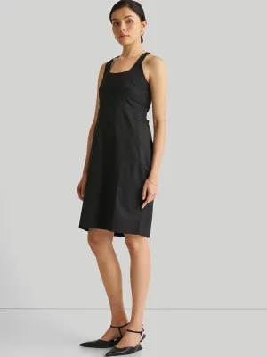 Fitted Knee Length Black Dress