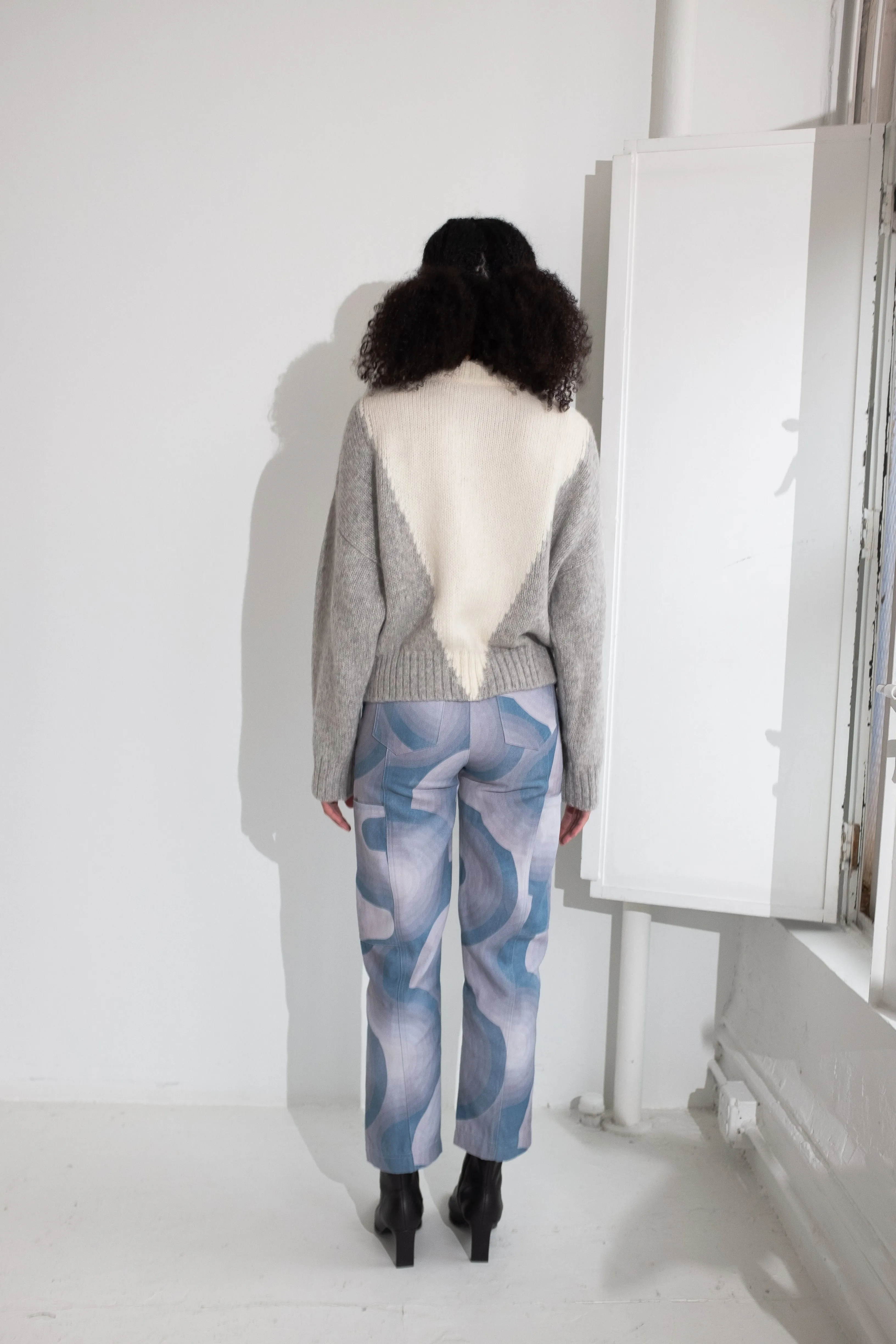 Folari Pullover - Grey/Cream