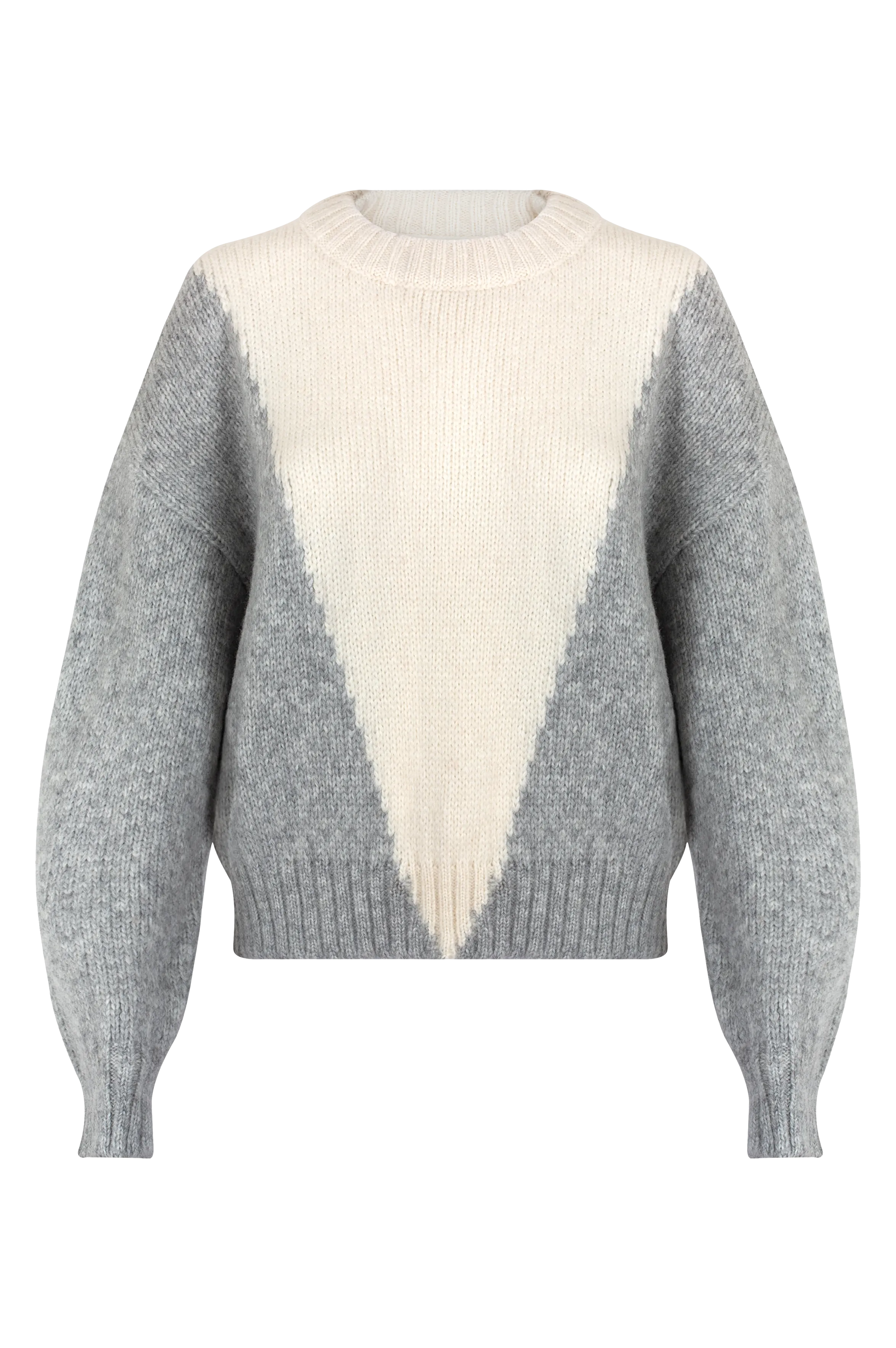 Folari Pullover - Grey/Cream