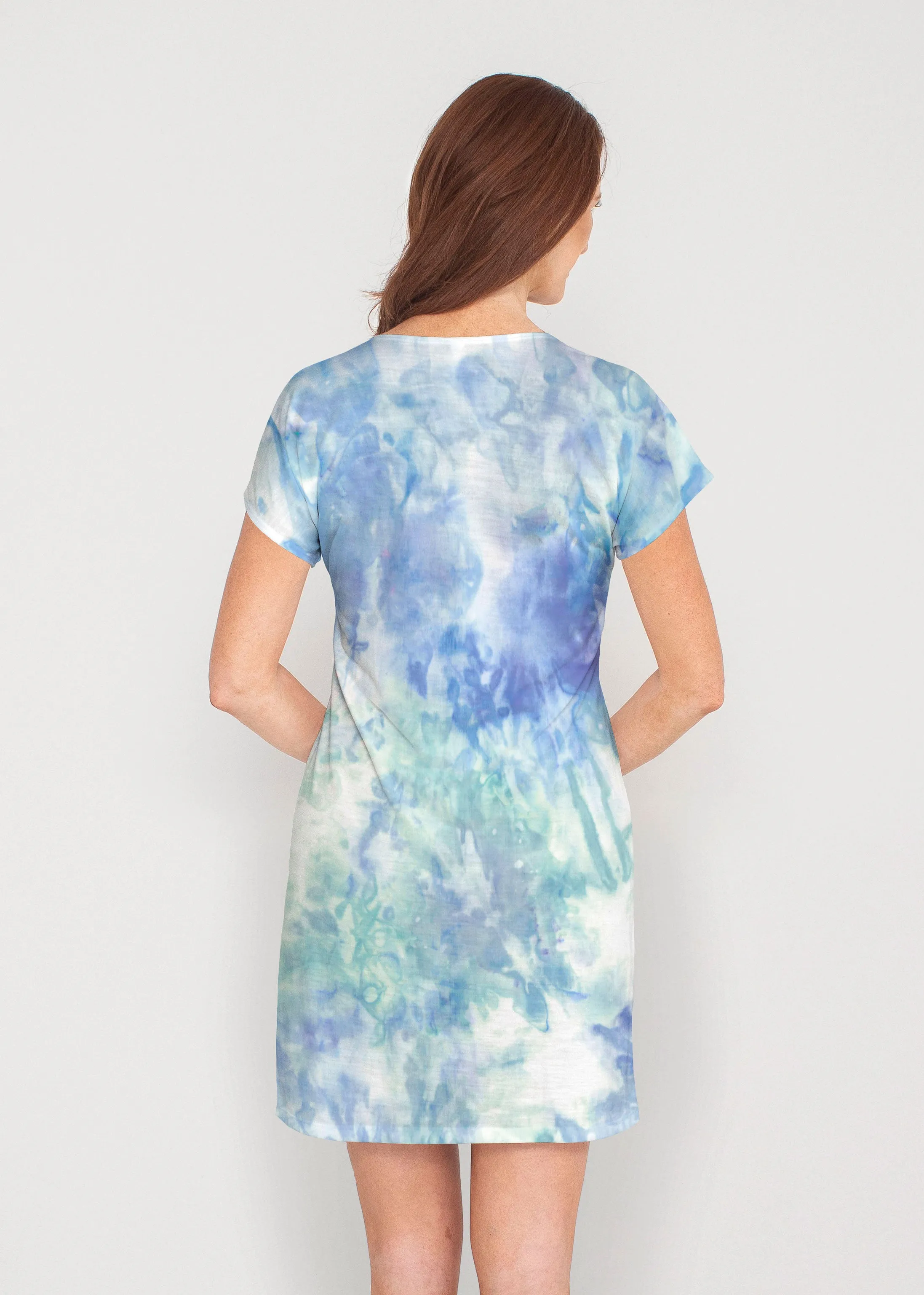 Francesca (16249) ~ French Terry Short Sleeve Crew Dress