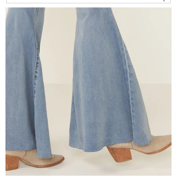 Free People Light Wash High Rise Just Float on Flare Jeans
