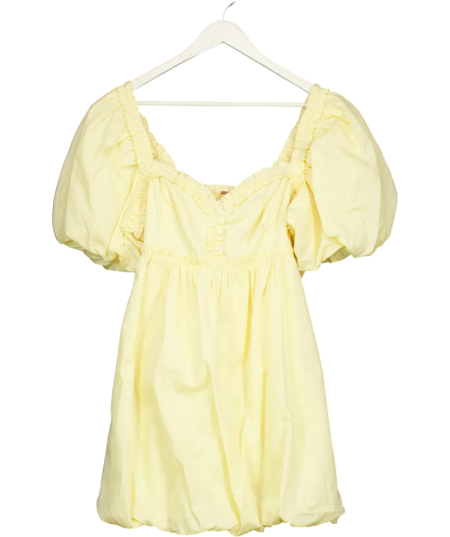 Free People Yellow Rendezvous Me Mini Dress UK L