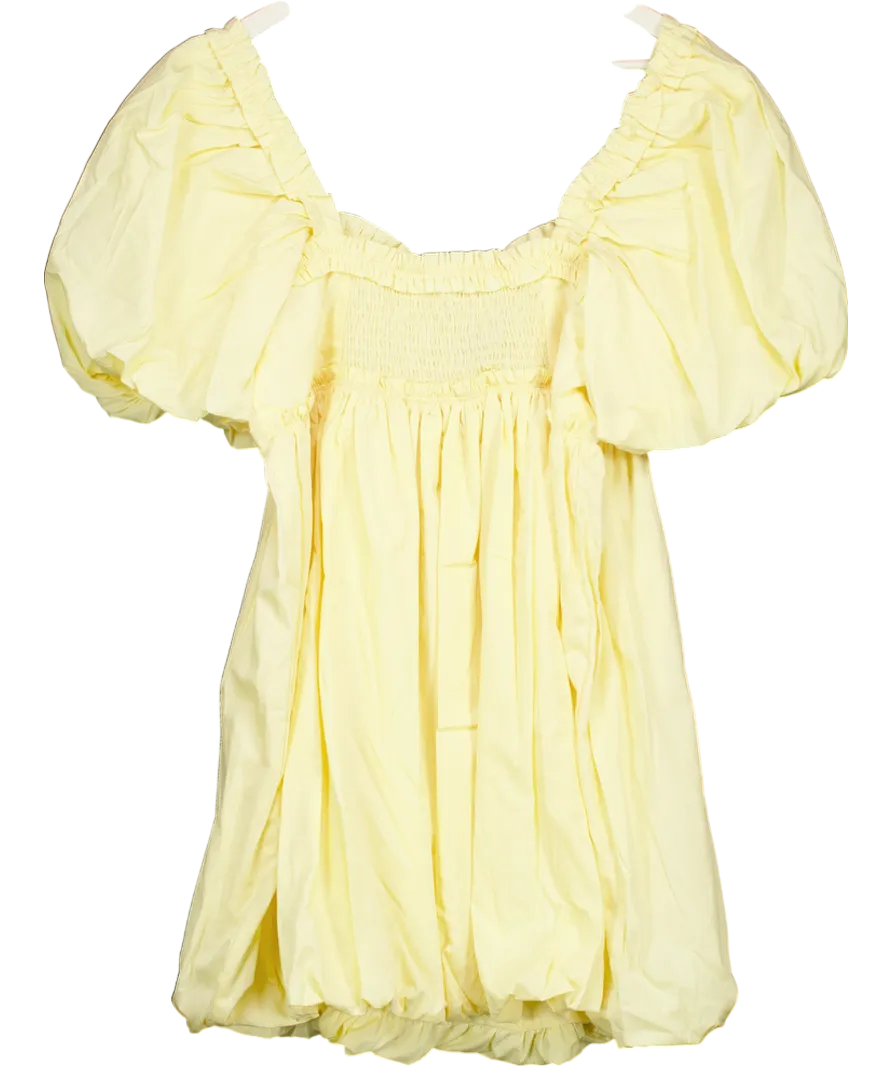 Free People Yellow Rendezvous Me Mini Dress UK L